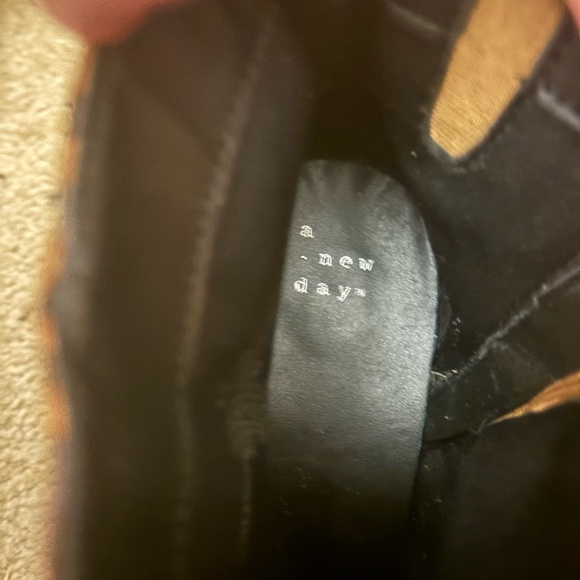 A New Day Faux Suede Leopard Print Ankle Boots - Picture 4 of 5